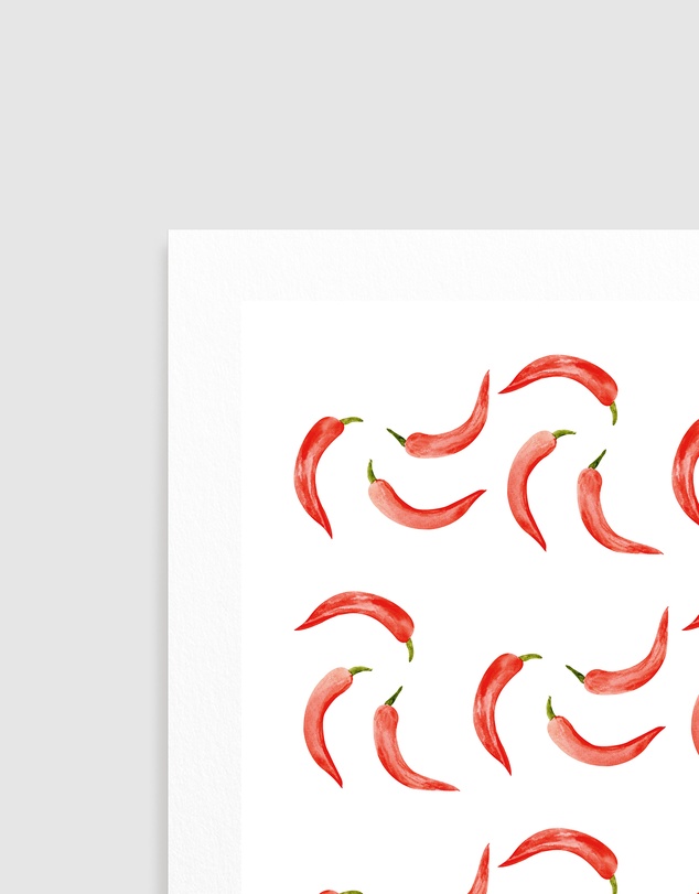 Olive et Oriel - Chili Pattern by Kathrinmay Art Print