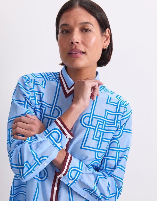 Sportscraft - Rhodes Long Sleeve Cotton Silk Shirt