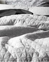 Aura Home - Chambray Quilted European Pillowcase