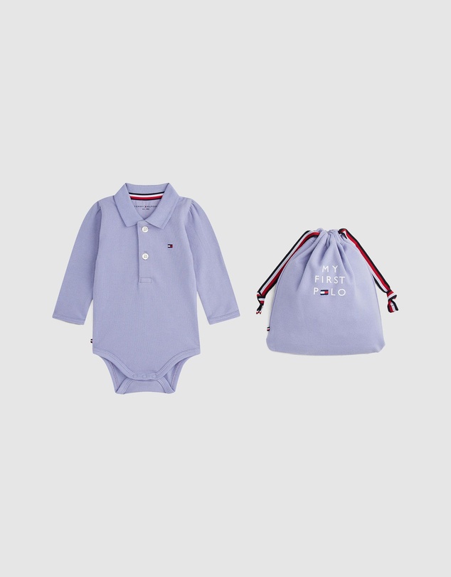 Tommy Hilfiger - Pique Long Sleeve Polo Bodysuit Gift Set - Baby
