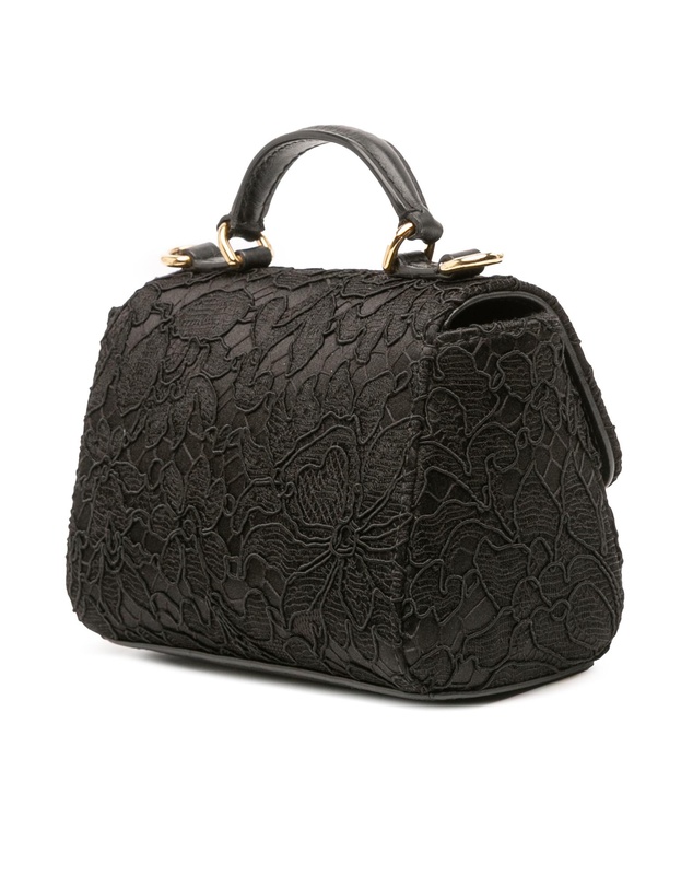 Pre-Loved by Azura Reborn - Pre-Loved Silk and Lace Crystal Embellished DG Flap Satchel