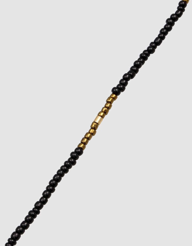 Kuzzoi - ICONIC EXCLUSIVE - Glass Bead Necklace in Gold-Plated 925 Silver