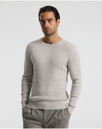Calibre - Slim Merino Wool Rib Sweater Salt