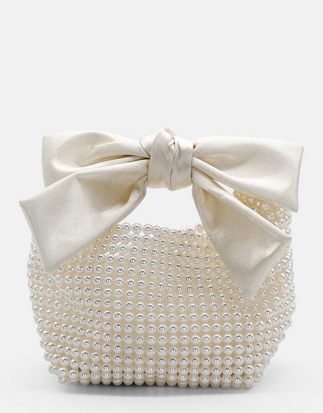 Morgan & Taylor - Amanda Beaded Bag in Pearl White