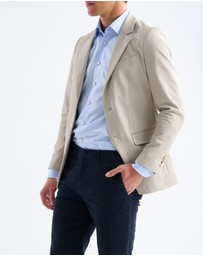 3 Wise Men - 3 Wise Men Huxton Cotton Blazer - Stone