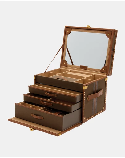Wolf - Wolf Ida Trunk Jewellery Box Khaki