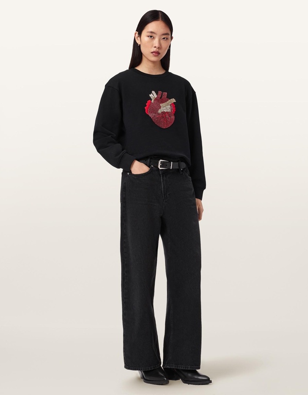 AllSaints - Andrea Pippa Bead Detail Sweat