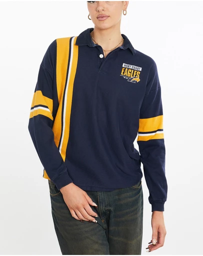 Vintage by The Real Deal - Pre Loved - Vintage 90s AFL West Coast Eagles Rugby Shirt