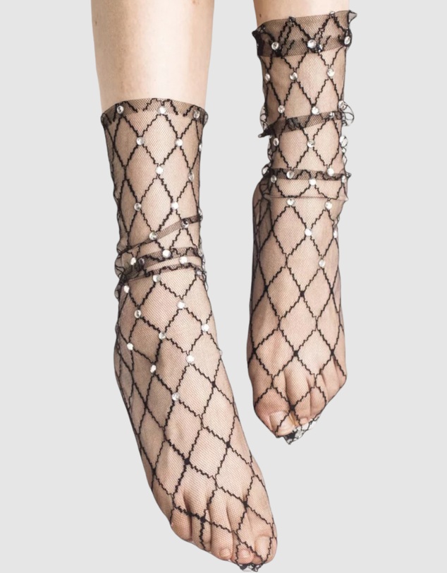 High Heel Jungle - Diamonds and Pearls Sheer Socks