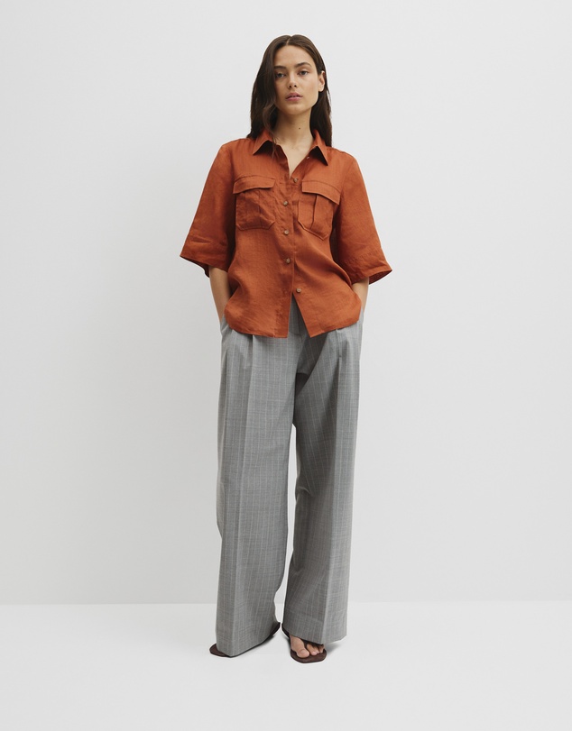 Country Road - Ramie Utility Blouse