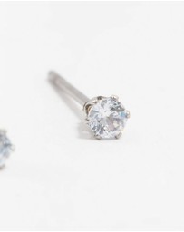 Lovisa - Waterproof Stainless Steel Cubic Zirconia Stud Earrings 3 MM