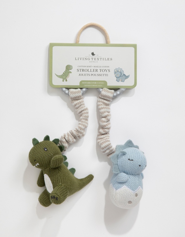 Living Textiles - 2 Pack Stroller Toys - Dinosaurs