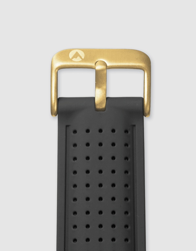 Maxum - Raglan Band Black Silicone Strap Gold Buckle