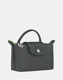 Longchamp - Le Pliage Green Pouch With Handle