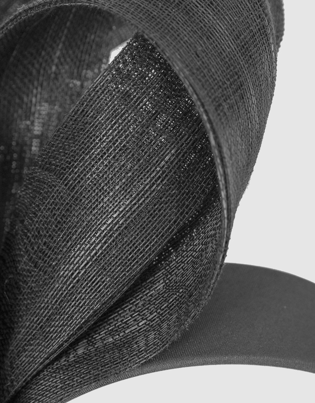 Fillies Collection - Black Abaca Loops Racing Fascinator