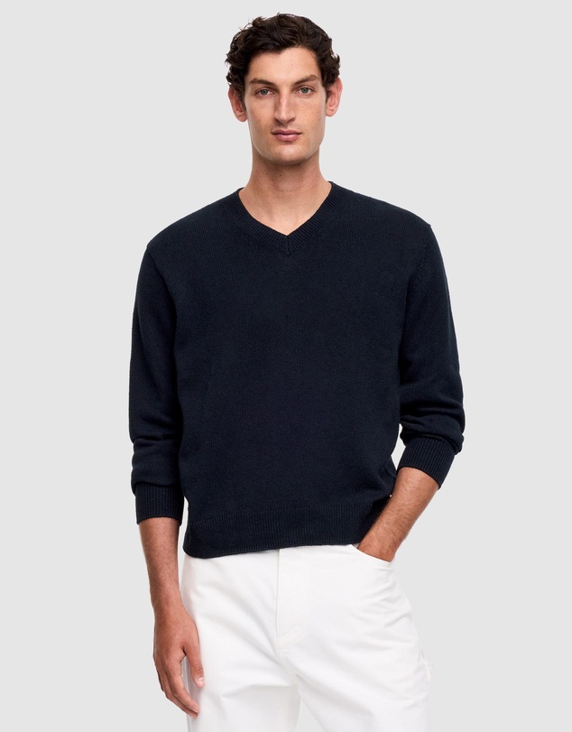 ARKET - Linen Cotton V-Neck Jumper