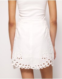 AERE - Adria Broderie Mini Skirt