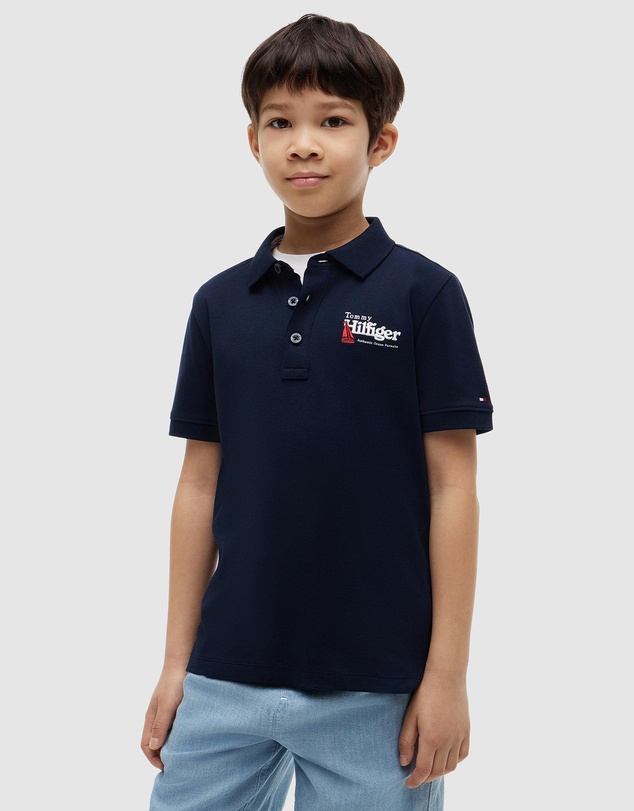 Tommy Hilfiger - Regular Fit Graphic Embroidery Polo Shirt - Teens