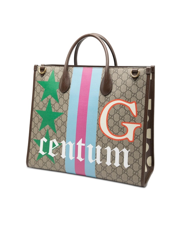 Pre-Loved by Azura Reborn - Pre-Loved Medium GG Supreme 100 Centum Anniversary Calfskin Retro Interlocking G Tote