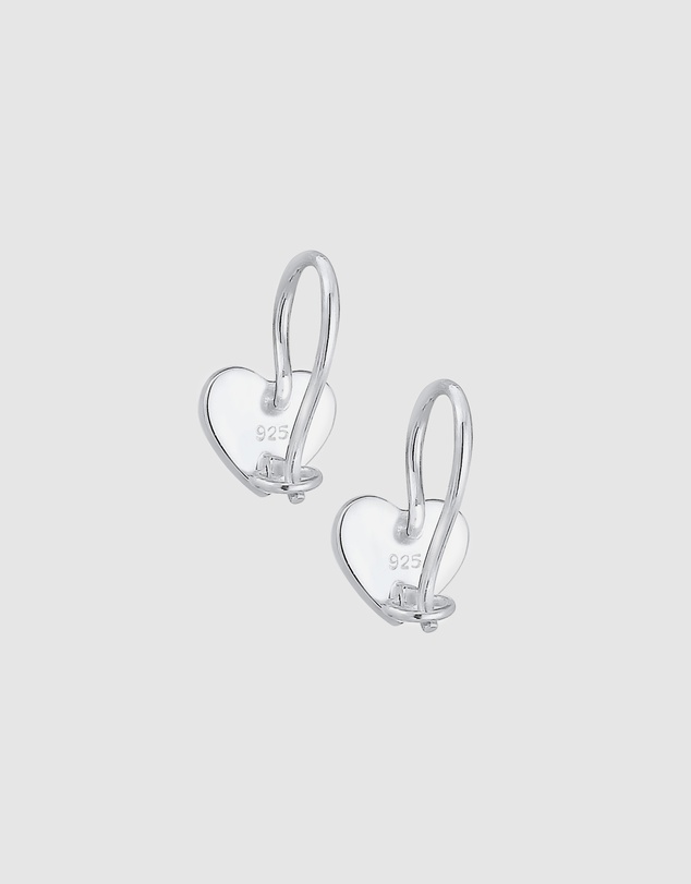 Elli Jewelry - Crystal Heart Kids Stud Earrings in 925 Silver