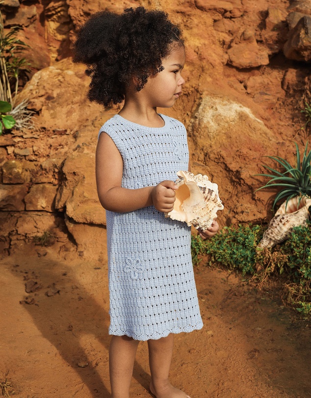 Kynd Baby - Crochet Dress in Blue