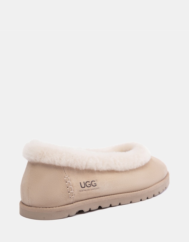 EVERAU - Australian Shepherd Ugg Milea Cow Suede Upper Loafer Oxfords Flats