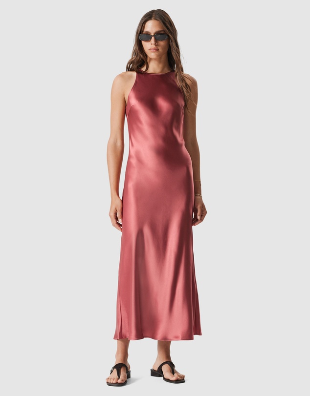 & Other Stories - Sleeveless Satin Midi Dress