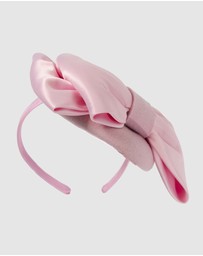 Max Alexander - Felt Pink Winter Pillbox Fascinator with Bow