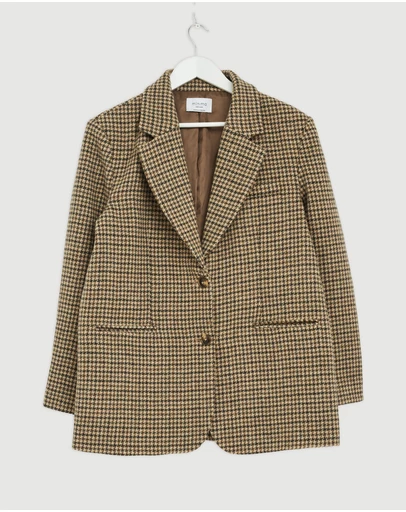 Revibe - Repaired Minima Esenciales Desi Wool Blazer - Brand Sizing-12