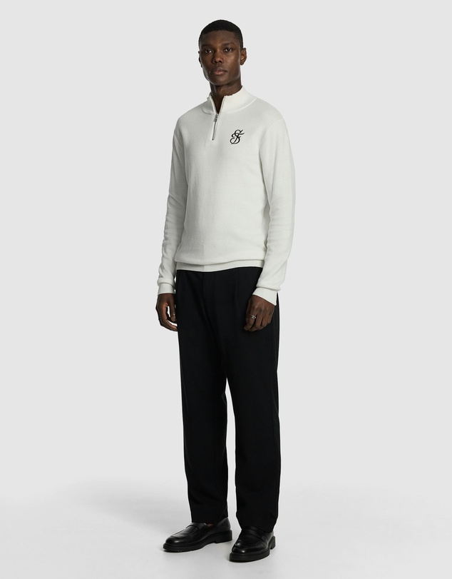 yd. - Ollie Embroidered 1/4 Zip Knit Jumper