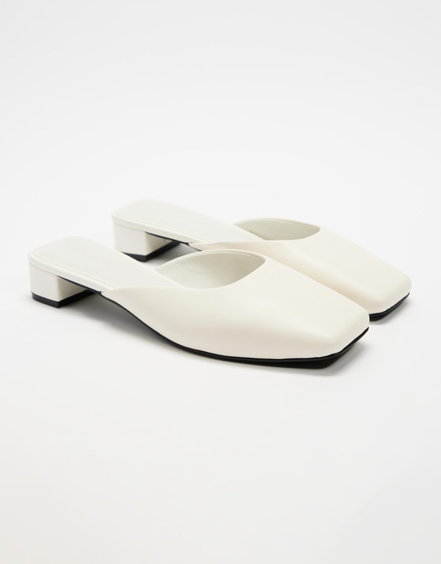 Atmos&Here - Willow Square Toe Leather Mules