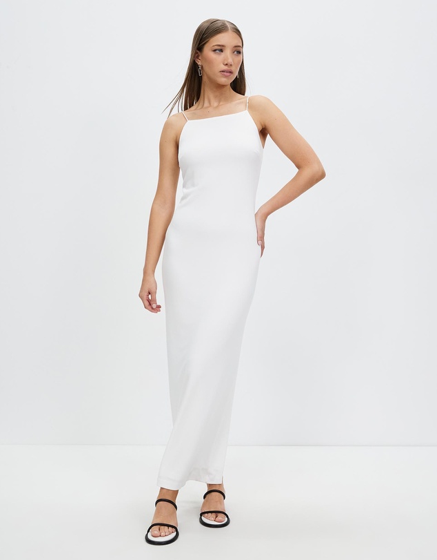 Third Form - Mode Straight Neck Maxi Dress