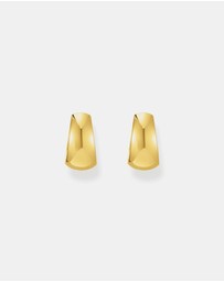THOMAS SABO - Hoop earrings in chunky, trapezoidal shape gold