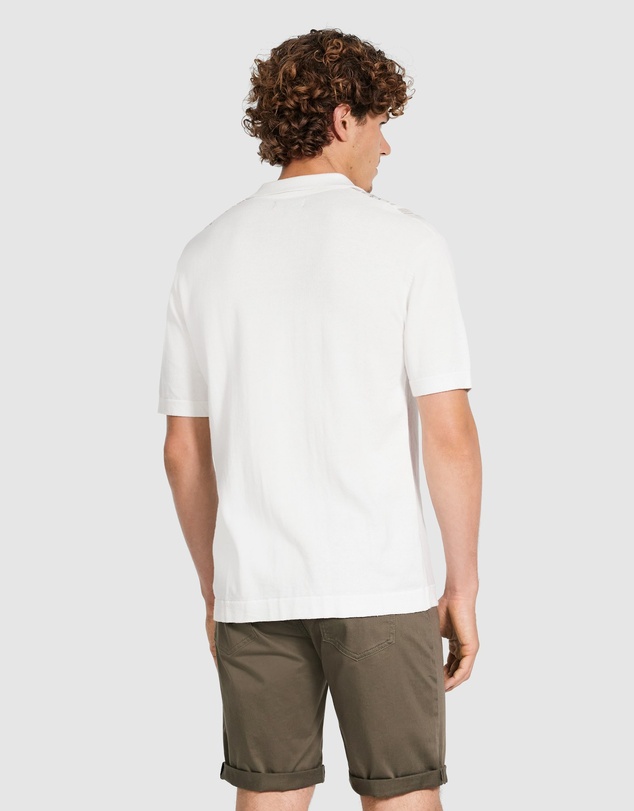 Tarocash - Brycen Stripe Knit Polo Shirt