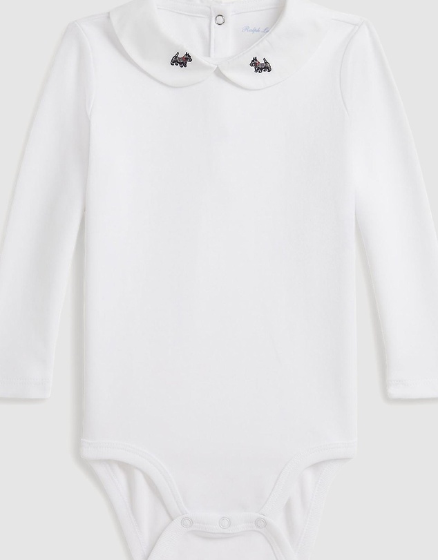 Polo Ralph Lauren - Embroidered-Collar Cotton Bodysuit - ICONIC EXCLUSIVE - Babies