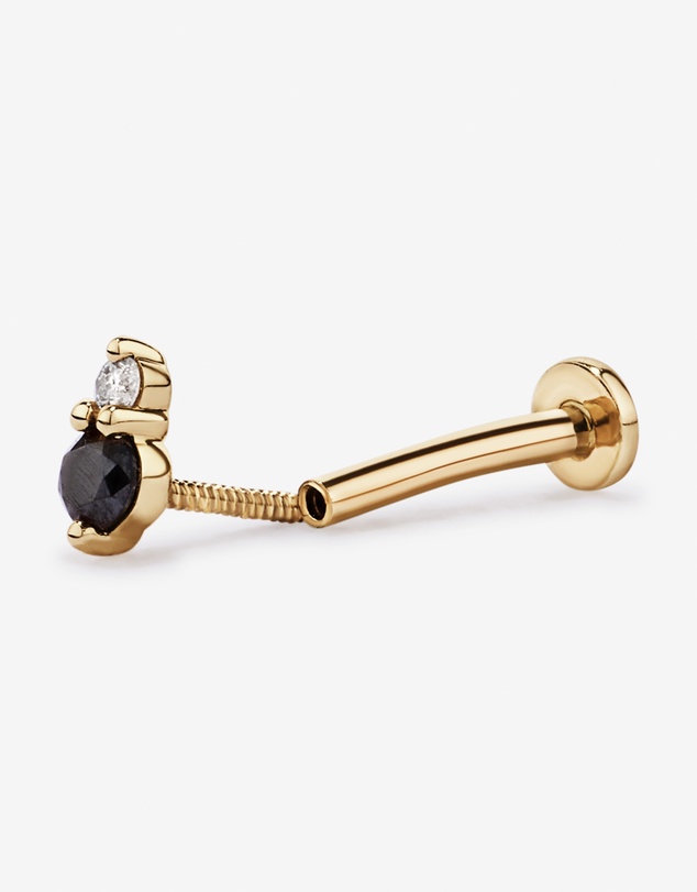 Michael Hill - 0.06 Carat TW Laboratory-Grown Diamond Black Diamond Stud in 10kt Yellow Gold
