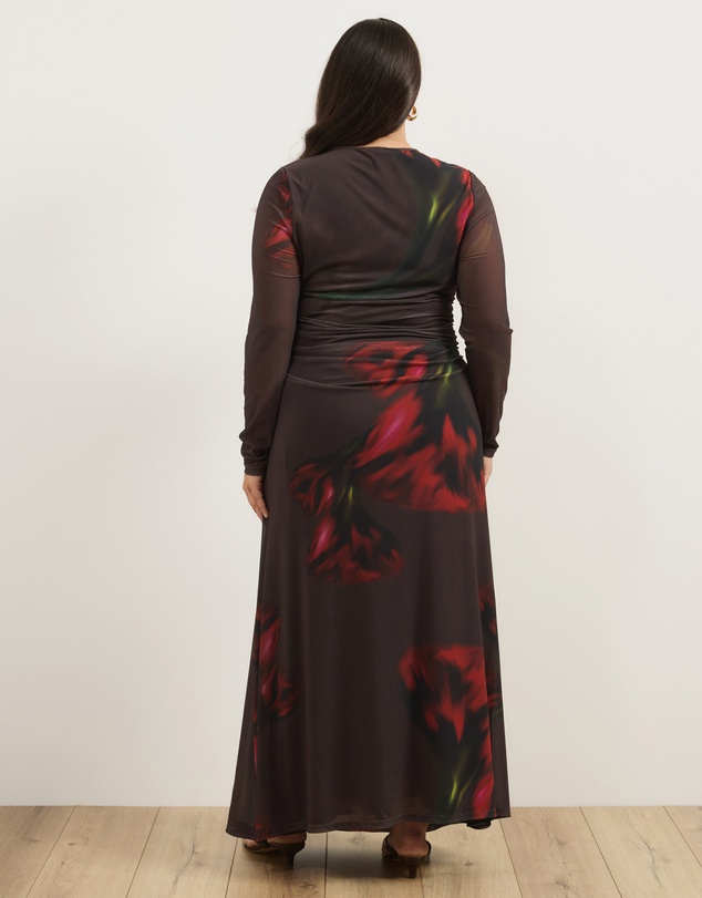 Atmos&Here Curvy - Sari Mesh Maxi Dress