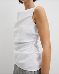 Country Road - Ruched Linen Tank