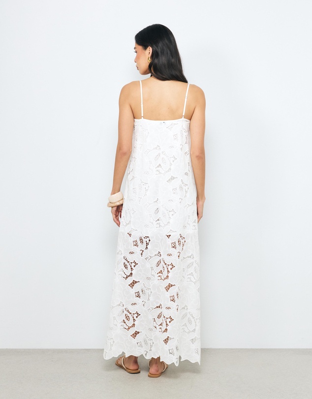 AERE - Elena Lace Maxi Dress With Removable Lining