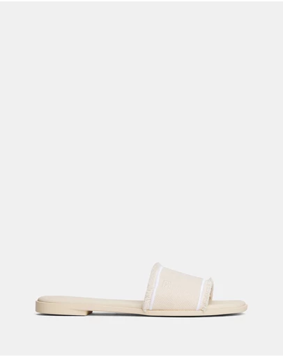 Tommy Hilfiger - Frayed Canvas Sandals - Women's