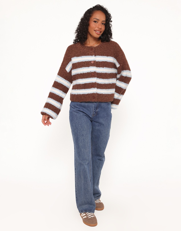 Petal & Pup - Albertine Cardigan - Brown Stripe