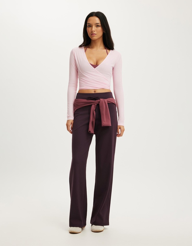 Cotton On Body Active - Active Rib Cross Front Long Sleeve