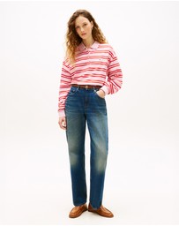 Tommy Hilfiger - 1985 Relaxed Fit Stripe LS Polo Shirt