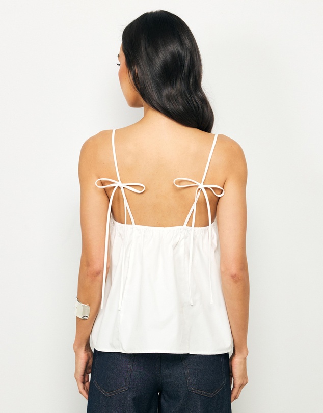 AERE - Zara Ruched Poplin Top