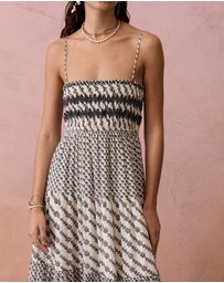 BOTEH - Levante Shirred Maxi Dress