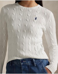 Polo Ralph Lauren - Julianna Cable Knit Cotton Crewneck Sweater