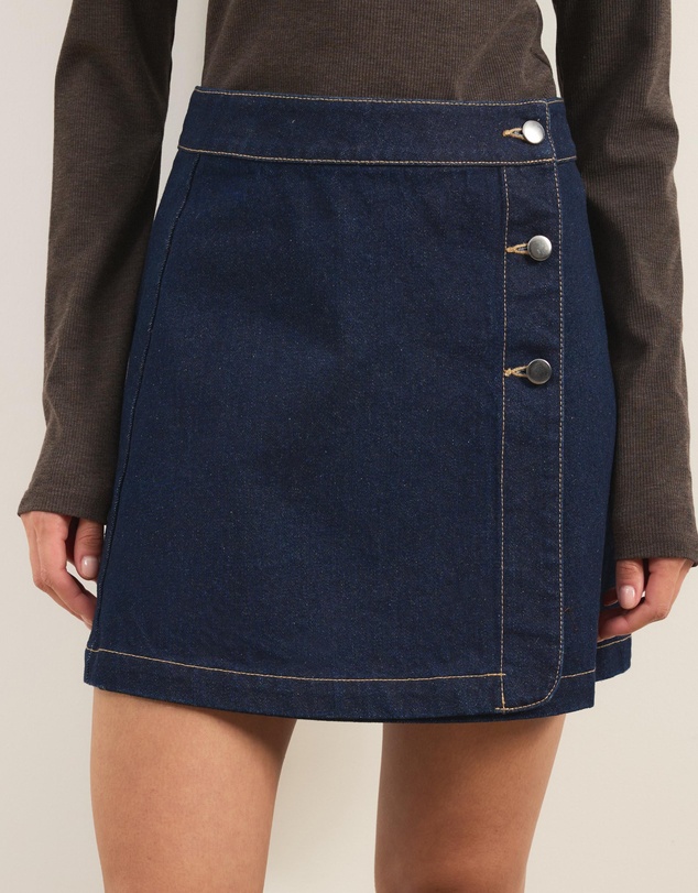 Atmos&Here - Petra Denim Wrap Mini Skirt