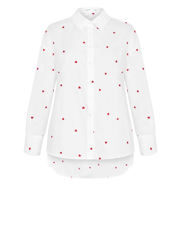 City Chic - OK Cupid Cotton Shirt