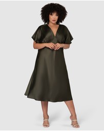 Pink Dusk by Curve Project - Wanting More Midi Dress