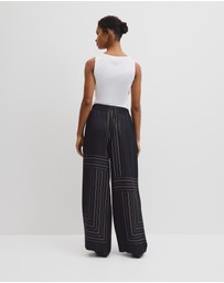Country Road - Scarf Stripe Washable Silk Pant
